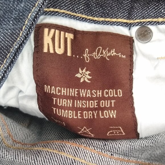 KUT FROM THE KLOTH Embellished Pockets Jeans 6 Boot Cut Dark Wash Jeans Blingy - Picture 3 of 8